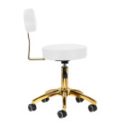 Meistro kėdė AM-304G – balta auksinė elegancija