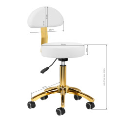 Meistro kėdė AM-304G – balta auksinė elegancija