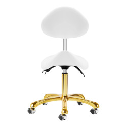 Balno tipo kėdė Giovanni 1004 balta–auksinė