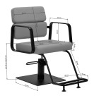 Kirpimo kėdė Gabbiano Porto, pilka-juoda