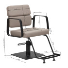 Kirpimo kėdė Gabbiano Porto, smėlynė-juoda