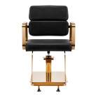 Kirpyklinė kėdė Gabbiano Porto juoda–auksinė