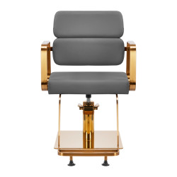 Kirpyklinė kėdė Gabbiano Porto, pilka–auksinė