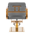 Kirpyklinė kėdė Gabbiano Porto, pilka–auksinė