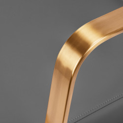 Kirpyklinė kėdė Gabbiano Porto, pilka–auksinė