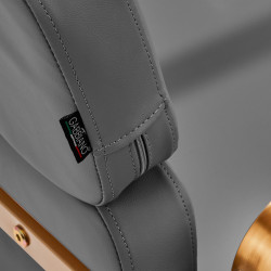 Kirpyklinė kėdė Gabbiano Porto, pilka–auksinė