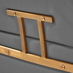 Kirpyklinė kėdė Gabbiano Porto, pilka–auksinė