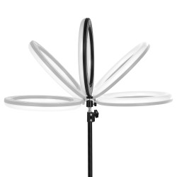 Glow 13" žiedinė makiažo lempa su stovu, 10 W