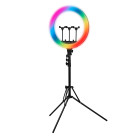 Kosmetologinė lempa Glow Ring 18" 45W – makiažui ir darbui