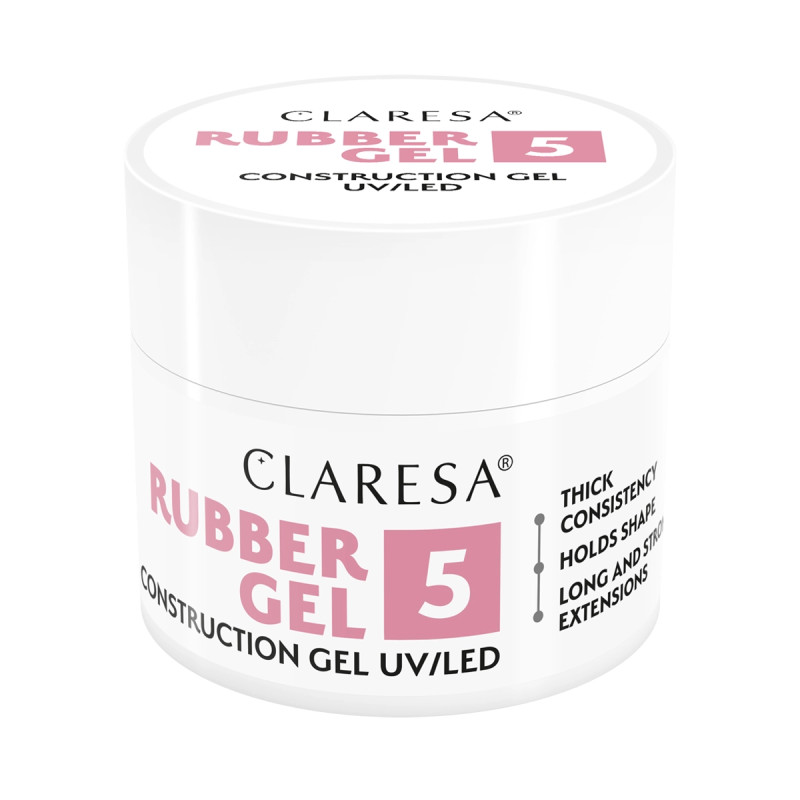 Formuojamasis gelis Claresa Rubber 5 – tvirtas ir elastingas