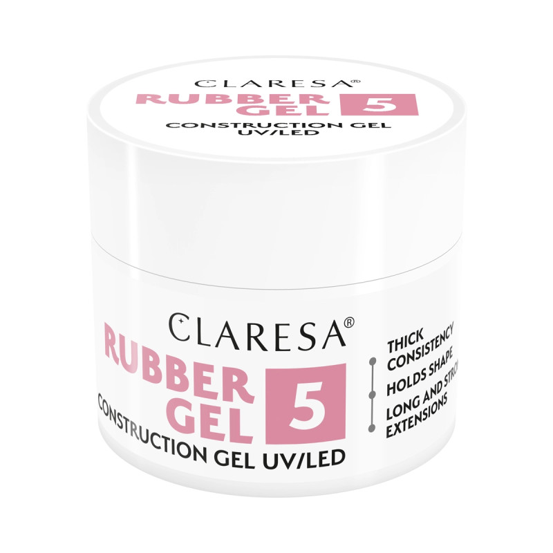 Formuojamasis gelis Claresa Rubber 5 – tvirtas ir elastingas