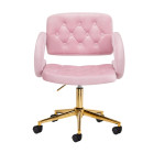 Kėdė 4Rico QS-OF213G, rožinė – salonams ir makiažui