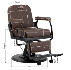 Barber kėdė Gabbiano Carlos ruda – profesionalams