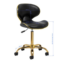 Meistro kėdė Gabbiano Q-4599G, juoda–auksinė