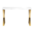 Manikiūro stalas MOMO 04-GL su auksinėmis detalėmis