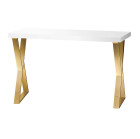 Manikiūro stalas MOMO 04-GL su auksinėmis detalėmis