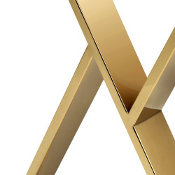 Manikiūro stalas MOMO 04-GL su auksinėmis detalėmis