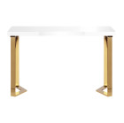 Manikiūro stalas MOMO 05-GL su auksinėmis detalėmis
