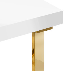 Manikiūro stalas MOMO 05-GL su auksinėmis detalėmis