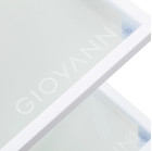 osmetinis staliukas Giovanni E40 – baltas, su lentynomis