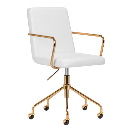 Meistro kėdė QS-OF211G pilka-auksinė | Salonams
