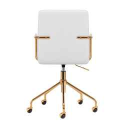 Meistro kėdė QS-OF211G pilka-auksinė | Salonams