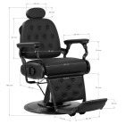 Barber kėdė Gabbiano Francesco – juoda, elegantiška