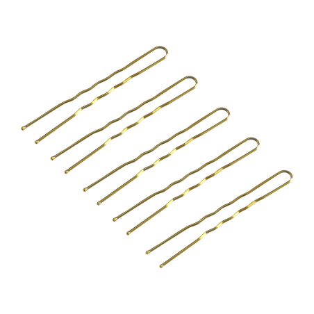 Plaukų segtukai E-57, auksiniai, 120 vnt