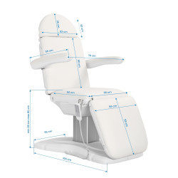 Elektrinis kosmetologinis krėslas Sillon Eclipse 4 baltas