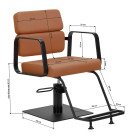 Gabbiano Porto hidraulinė kirpėjo kėdė – oranžinė