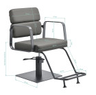 Gabbiano Porto hidraulinė kirpėjo kėdė – pilka