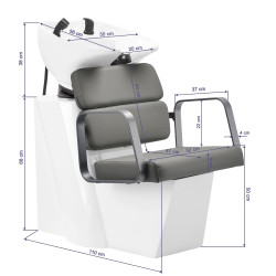 Kirpyklinė plautuvė Gabbiano Porto, pilka