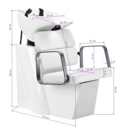 Kirpyklinė plautuvė Gabbiano Porto balta-pilka