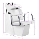 Kirpyklinė plautuvė Gabbiano Porto balta-pilka