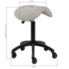 Gabbiano D032 balno tipo meistro kėdė, pilkai smėlinė