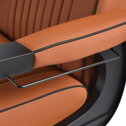 Barber kėdė Gabbiano Levi, ruda – profesionalams