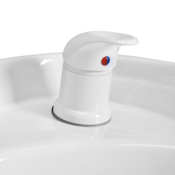 Kirpyklinė plautuvė Gabbiano Porto juoda–balta