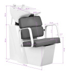 Kirpyklinė plautuvė Gabbiano Porto pilka–balta