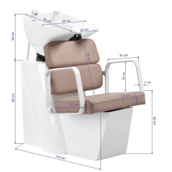 Kirpyklinė plautuvė Gabbiano Porto balta-smėlynė