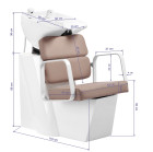 Kirpyklinė plautuvė Gabbiano Porto balta-smėlynė