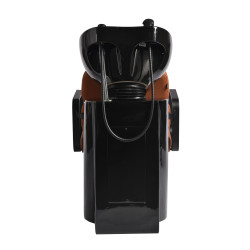 Gabbiano Porto kirpyklinė plautuvė | Juoda–oranžinė, prabangi plautuvė