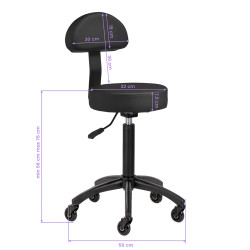 Gabbiano D026 – ergonomiška meistro kėdė su atlošu (juoda)