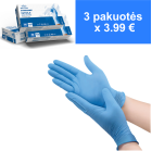 Vienkartinės nitrilinės pirštinės Blue, L dydis, 3 pakuotės x 100 vnt