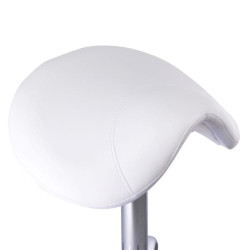 Meistro kėdė balno tipo BD-9909, balta | Ergonomiška kosmetologo kėdė