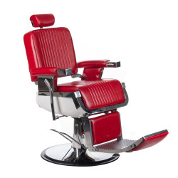 Barber krėslas LUMBER BH-31823 (raudonas) – prabangi klasika, išskirtinis charakteris ir Premium komfortas jūsų salonui