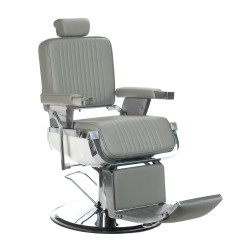 Barber krėslas LUMBER BH-31823 (pilkas) – prabangi klasika, išskirtinis charakteris ir Premium komfortas jūsų salonui