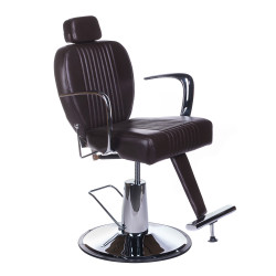 Barber kėdė Olaf BH-3273 (ruda) – modernus dizainas, maksimalus stabilumas ir Premium komfortas jūsų salonui