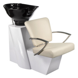 Kirpyklinė plautuvė Livio BH-8012 (kreminė) – moderni elegancija, maksimalus stabilumas ir Premium komfortas jūsų salonui