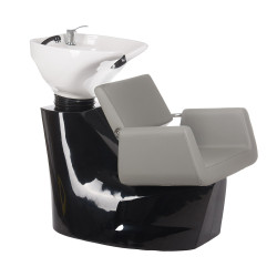 Kirpyklinė plautuvė Vito BH-8022 (pilka) – solidi elegancija, maksimalus stabilumas ir Premium komfortas jūsų salonui