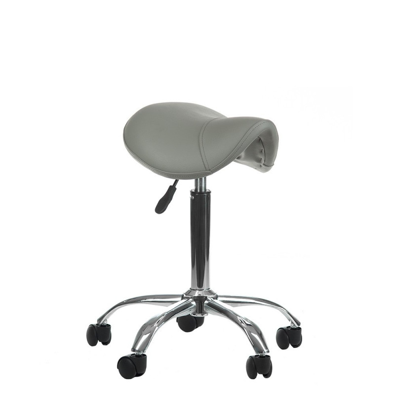 Meistro kėdė balno tipo BD-9909, pilka | Ergonomiška kosmetologo kėdė
